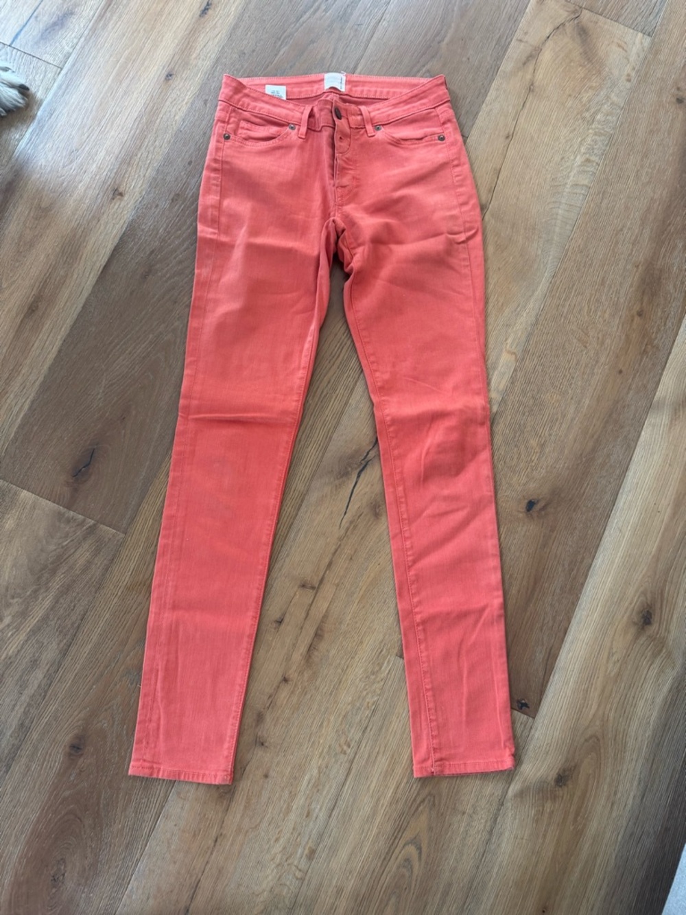 Rich & Skinny Coral Orange Pants - Size 27